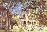 Childe Hassam Street in Portsmouth oil painting picture wholesale